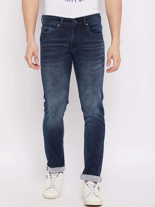 navy-blue light-washed denim jean - 18466065 - Very Small Image - 1
