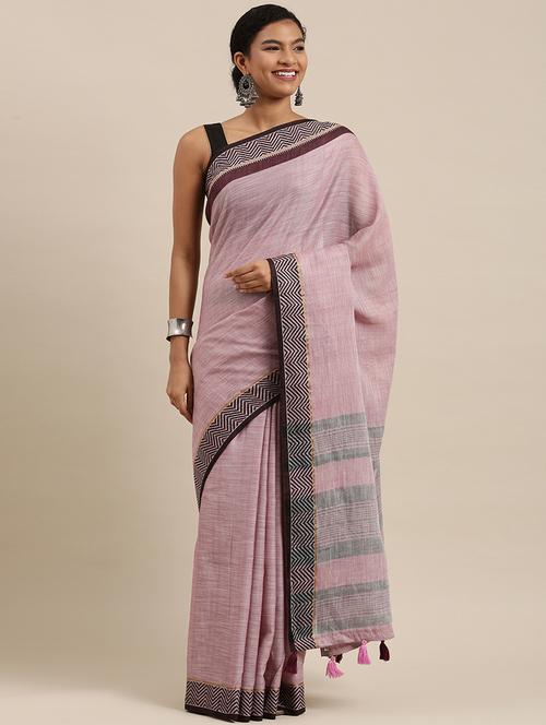 tassel detailed woven saree - 18466854 - Very Small Image - 1
