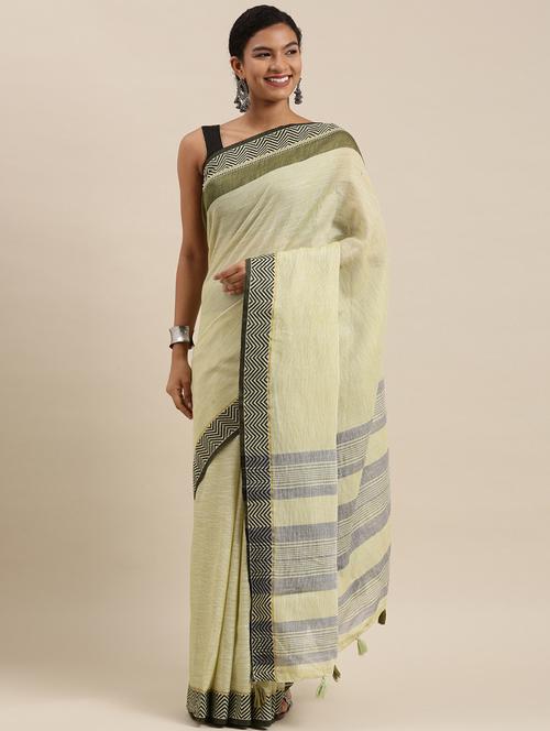 tassel detailed woven saree - 18466859 - Very Small Image - 1
