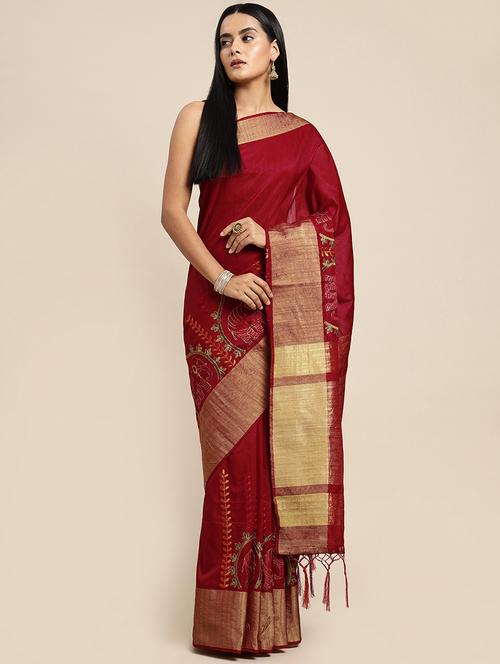 women's embroidered saree - 18466908 - Very Small Image - 1