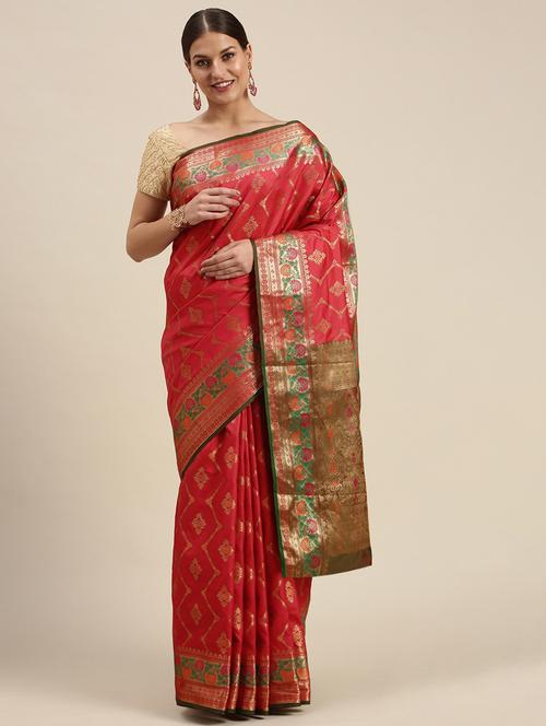 jacquard work woven saree - 18466925 - Very Small Image - 1