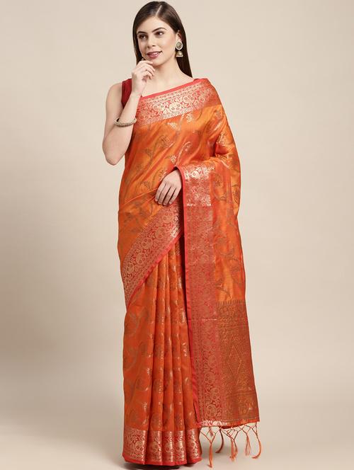 jacquard work woven saree - 18466932 - Very Small Image - 1
