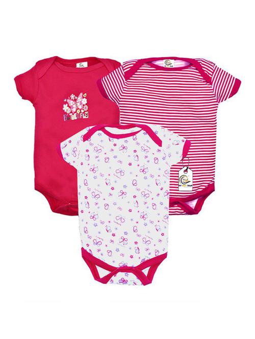 pack of 3 multi colored printed onesies - 18467151 - Very Small Image - 1