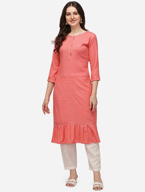 solid kurta palazzo set - 18467345 - Very Small Image - 1