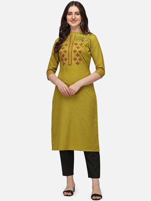 embroidered kurta palazzo set - 18467373 - Very Small Image - 1