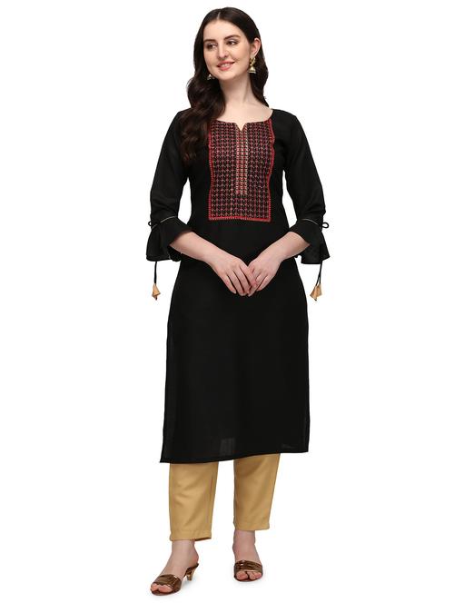 embroidered kurta palazzo set - 18467378 - Very Small Image - 1