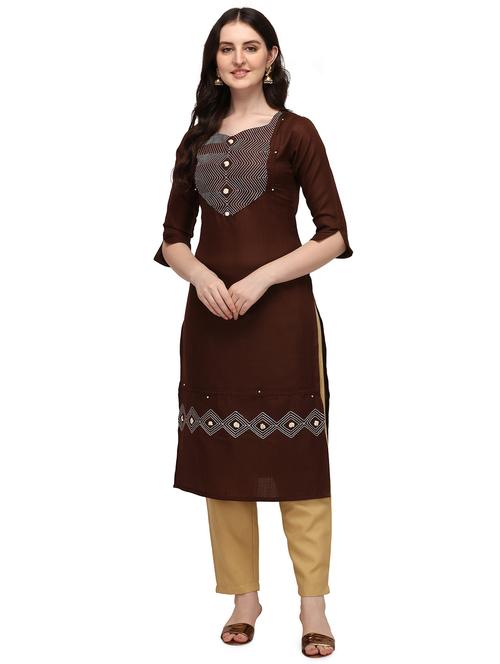embroidered kurta pant set - 18467379 - Very Small Image - 1