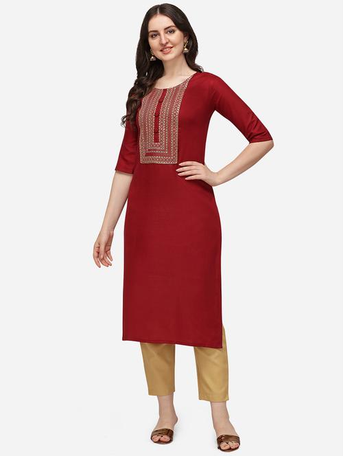 embroidered kurta pant set - 18467390 - Very Small Image - 1