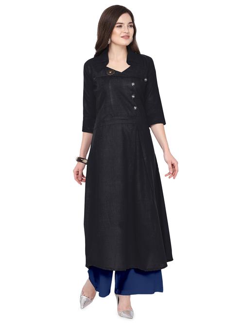 solid kurta palazzo set - 18467399 - Very Small Image - 1
