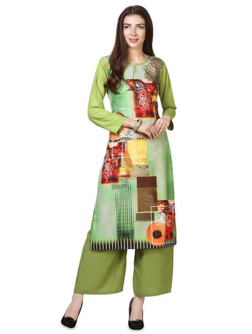 digital printed kurta palazzo set - 18467413 - Very Small Image - 1