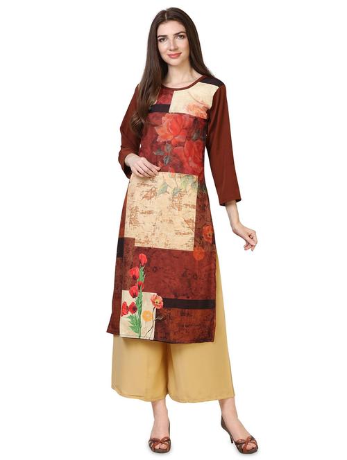 digital printed kurta palazzo set - 18467419 - Very Small Image - 1