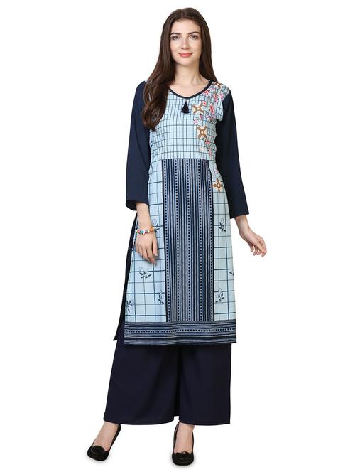 digital printed kurta palazzo set - 18467421 - Very Small Image - 1