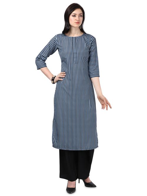 striped kurta palazzo set - 18467434 - Very Small Image - 1