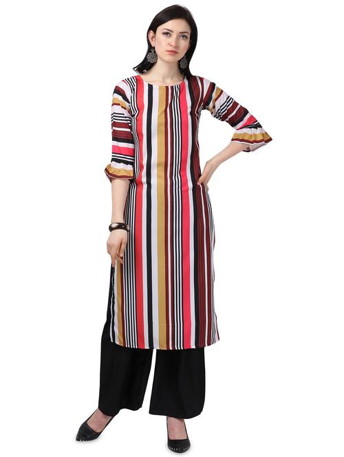 striped kurta palazzo set - 18467435 - Very Small Image - 1
