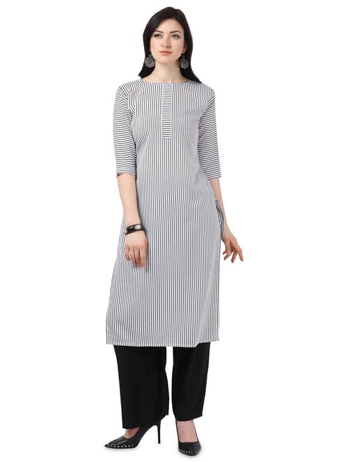 striped kurta palazzo set - 18467436 - Very Small Image - 1