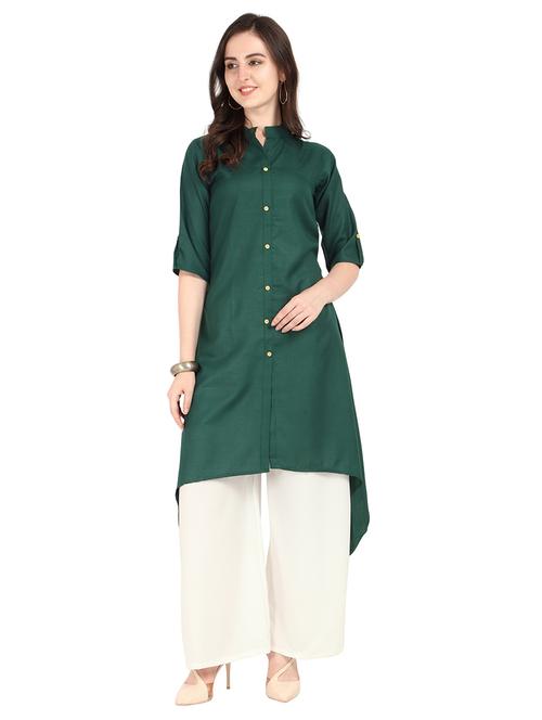 solid kurta palazzo set - 18467448 - Very Small Image - 1