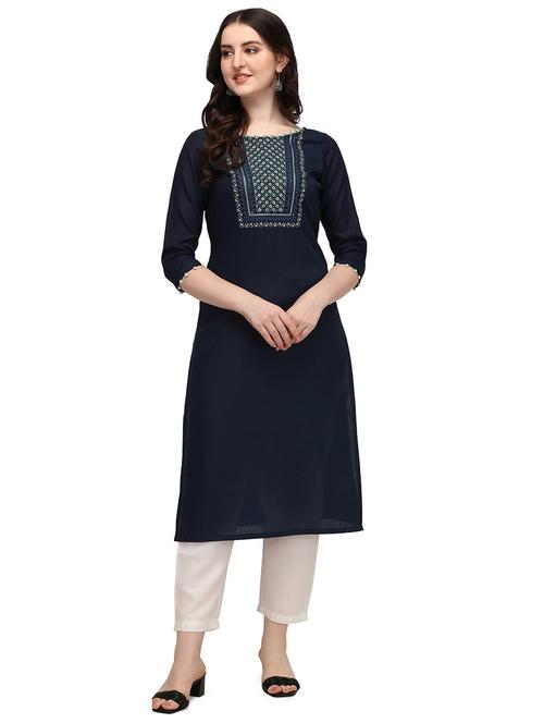 embroidered kurta pant set - 18467497 - Very Small Image - 1
