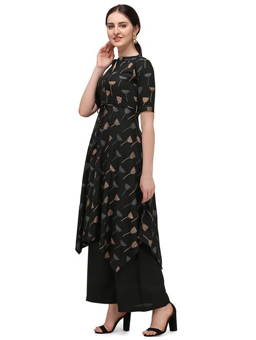 printed asymmetric kurta - 18467548 - Very Small Image - 1