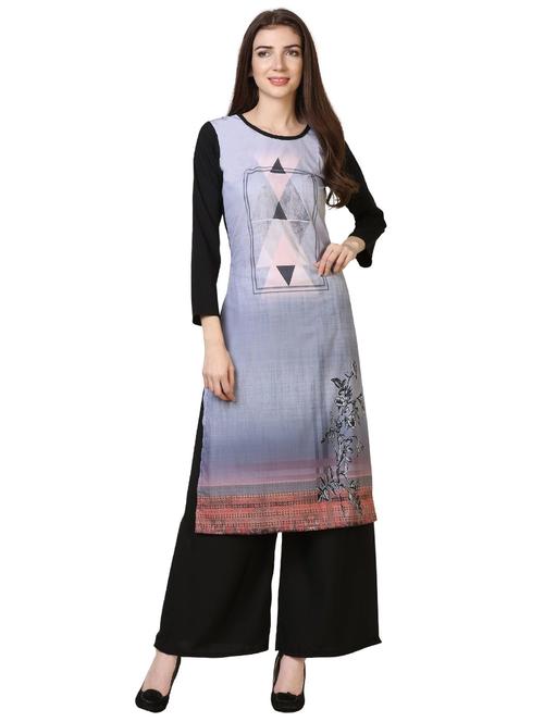 digital printed straight kurta - 18467554 - Very Small Image - 1
