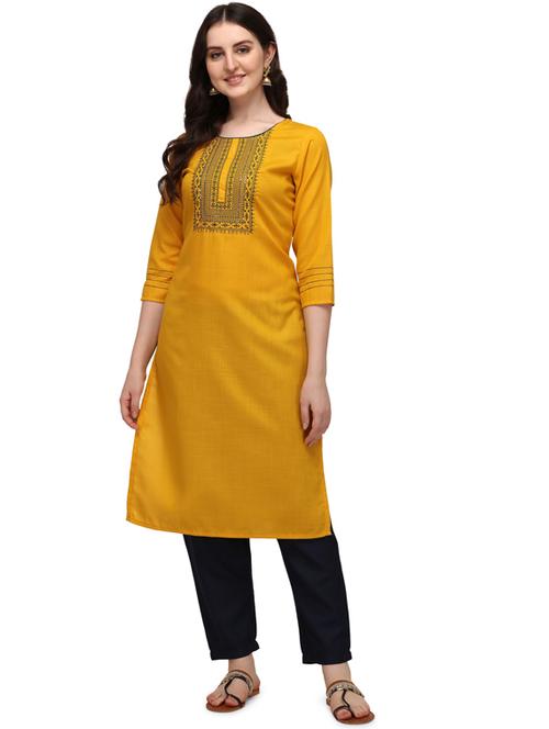 embroidered straight kurta - 18467633 - Very Small Image - 1