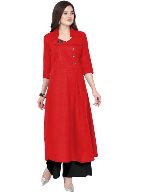solid kurta palazzo set - 18467702 - Very Small Image - 1