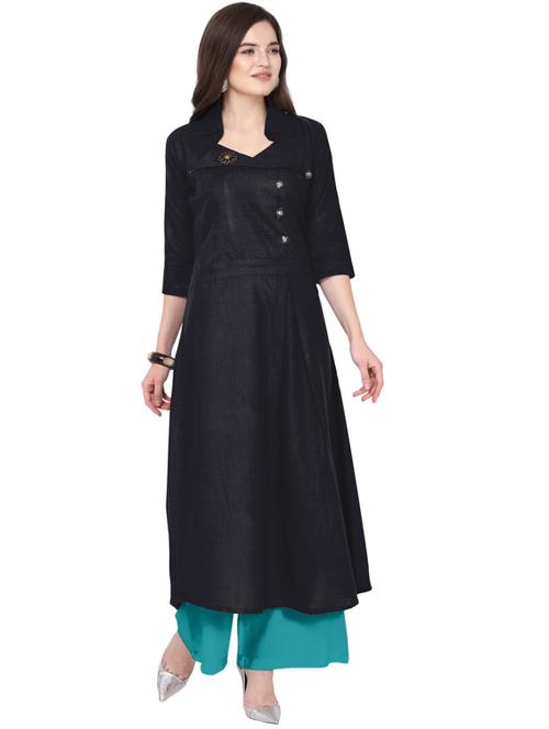 solid kurta palazzo set - 18467721 - Very Small Image - 1