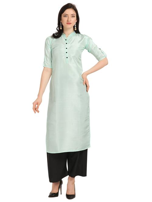 solid kurta palazzo set - 18467751 - Very Small Image - 1