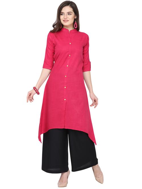 solid asymmetric kurta - 18467877 - Very Small Image - 1