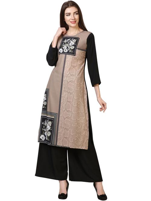 printed straight kurta - 18467886 - Very Small Image - 1