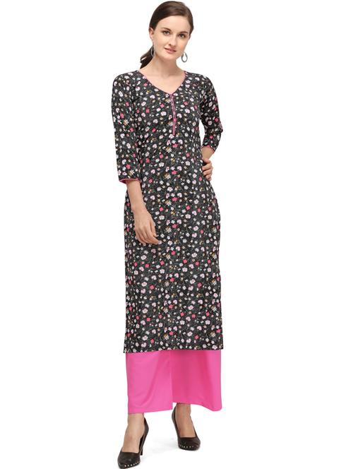 floral printed straight kurta - 18467910 - Very Small Image - 1