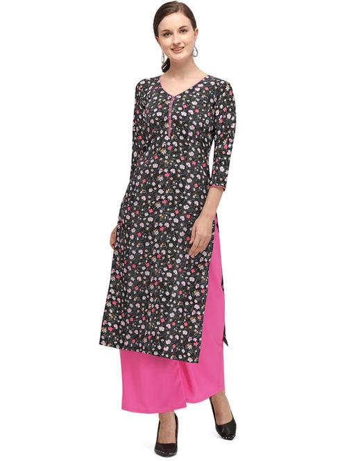 floral printed straight kurta - 18467919 - Very Small Image - 1