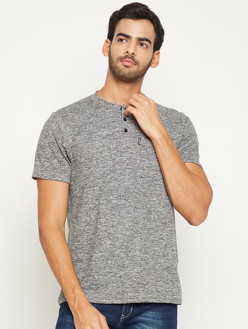 grey melange t-shirt - 18468500 - Very Small Image - 1