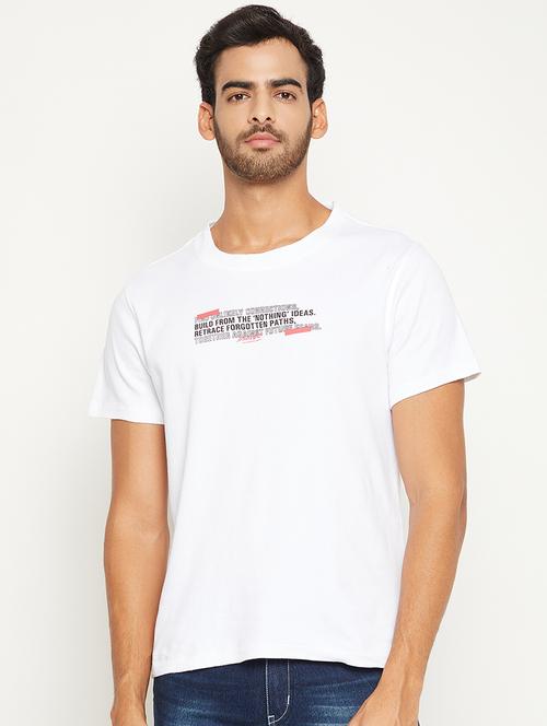 white chest-printed t-shirt - 18468503 - Very Small Image - 1