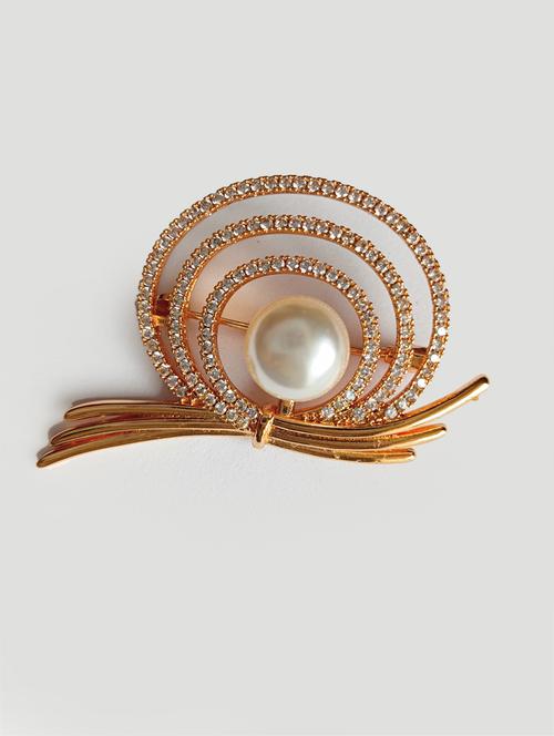 american diamond round brooches for men & women - 18469255 - Very Small Image - 1