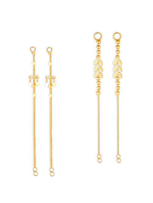 set of 2 gold plated single layer ear cuff earrings - 18469410 - Very Small Image - 1