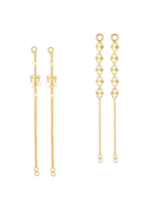 set of 2 gold plated single layer ear cuff earrings - 18469431 - Very Small Image - 1