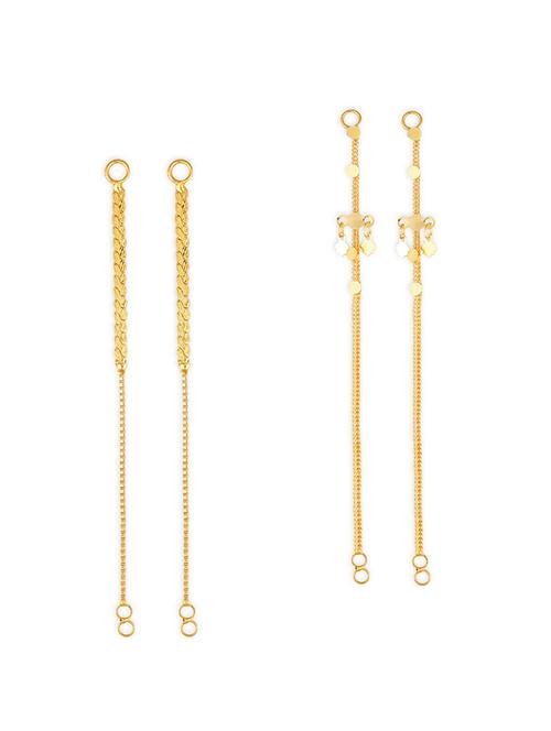 set of 2 gold plated single layer ear cuff earrings - 18469433 - Very Small Image - 1