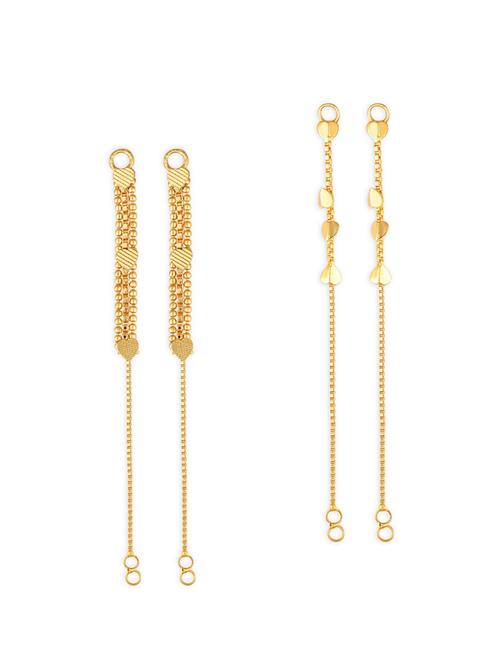 set of 2 gold plated single layer ear cuff earrings - 18469437 - Very Small Image - 1