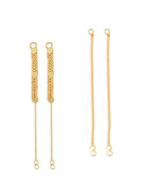 set of 2 gold plated single layer ear cuff earrings - 18469438 - Very Small Image - 1