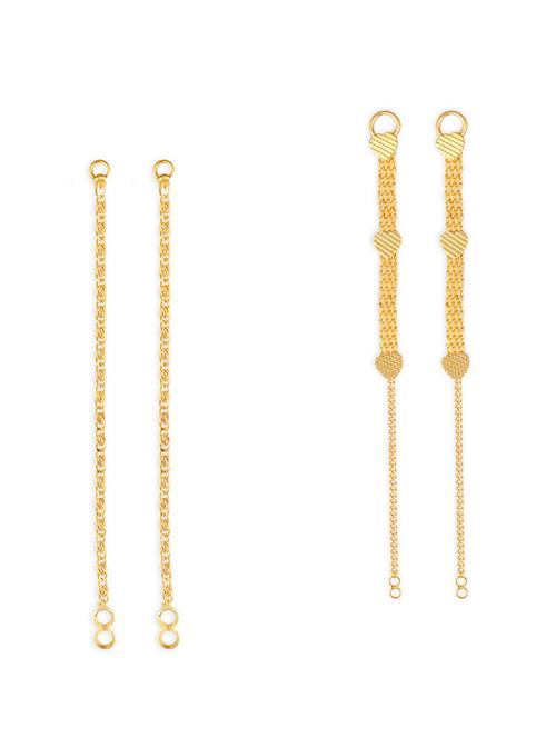 set of 2 gold plated single layer ear cuff earrings - 18469444 - Very Small Image - 1