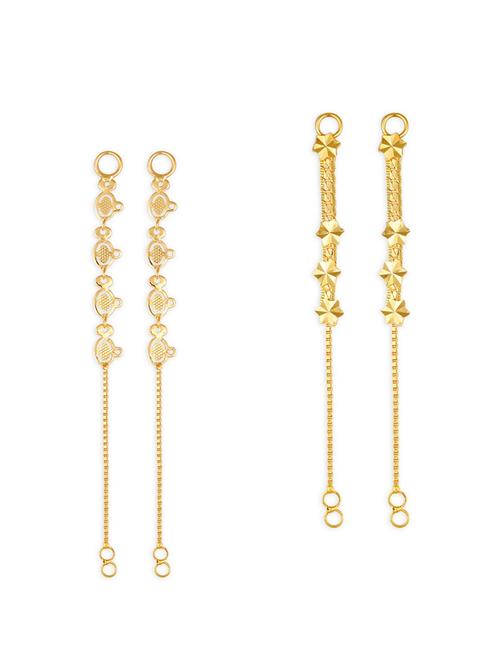 set of 2 gold plated single layer ear cuff earrings - 18469451 - Very Small Image - 1