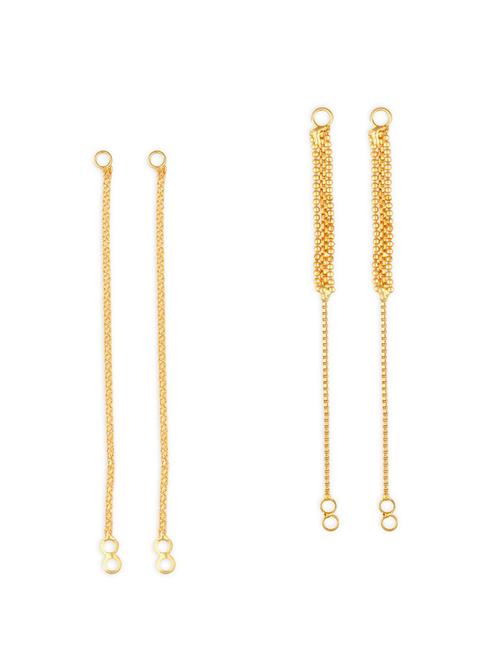 set of 2 gold plated single layer ear cuff earrings - 18469456 - Very Small Image - 1