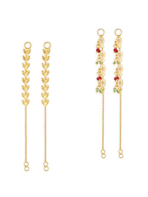 set of 2 gold plated single layer ear cuff earrings - 18469467 - Very Small Image - 1
