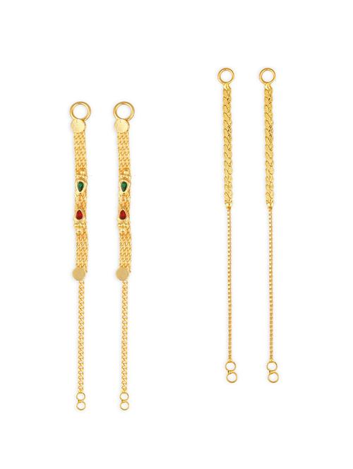 set of 2 gold plated single layer ear cuff earrings - 18469482 - Very Small Image - 1