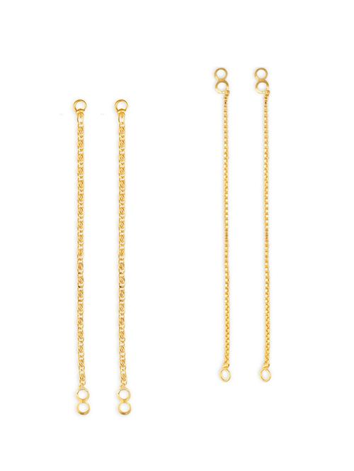 set of 2 gold plated single layer ear cuff earrings - 18469484 - Very Small Image - 1