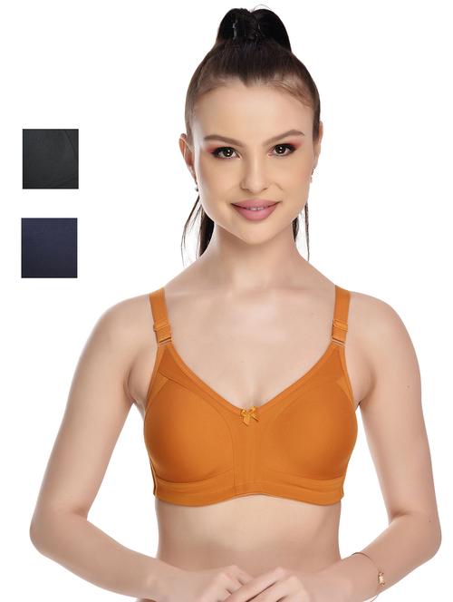 pack of 3 solid non padded minimizer bra - 18469505 - Very Small Image - 1