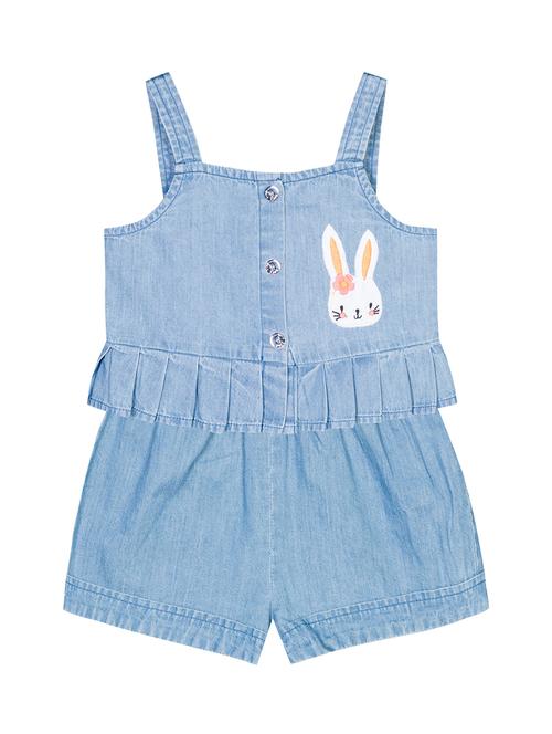 girls light blue solid shorts set - 18469748 - Very Small Image - 1