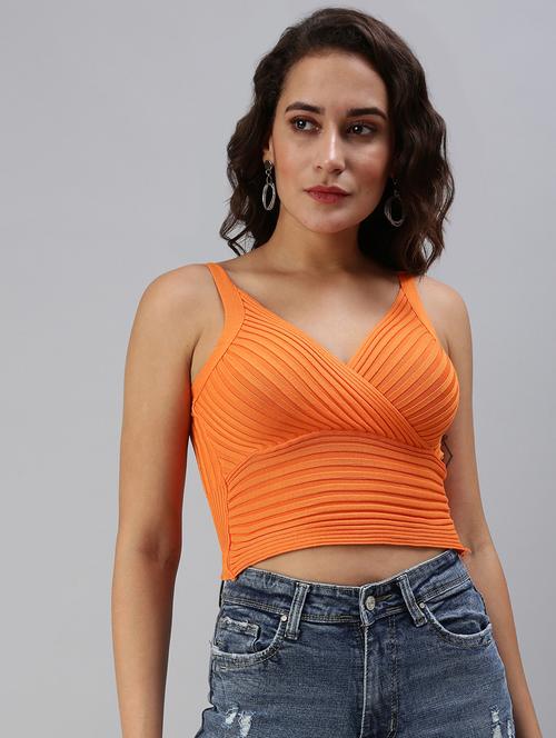 women's crop shoulder strap top - 18469899 - Very Small Image - 1