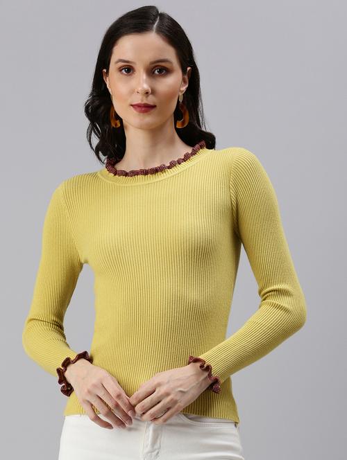 contrast binding self-designed regular top - 18469975 - Very Small Image - 1