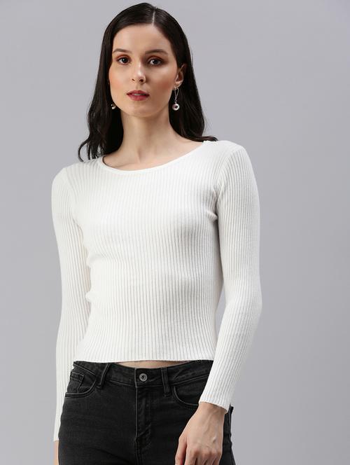 round neck solid top - 18469981 - Very Small Image - 1